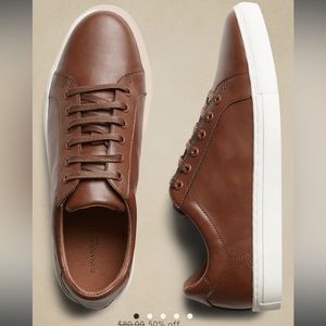 NWT Men’s Banana Republic Faux Leather Sneakers